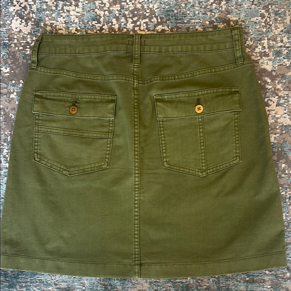 J. Crew Green Utility Mini Skirt Size 6 - Picture 8 of 12